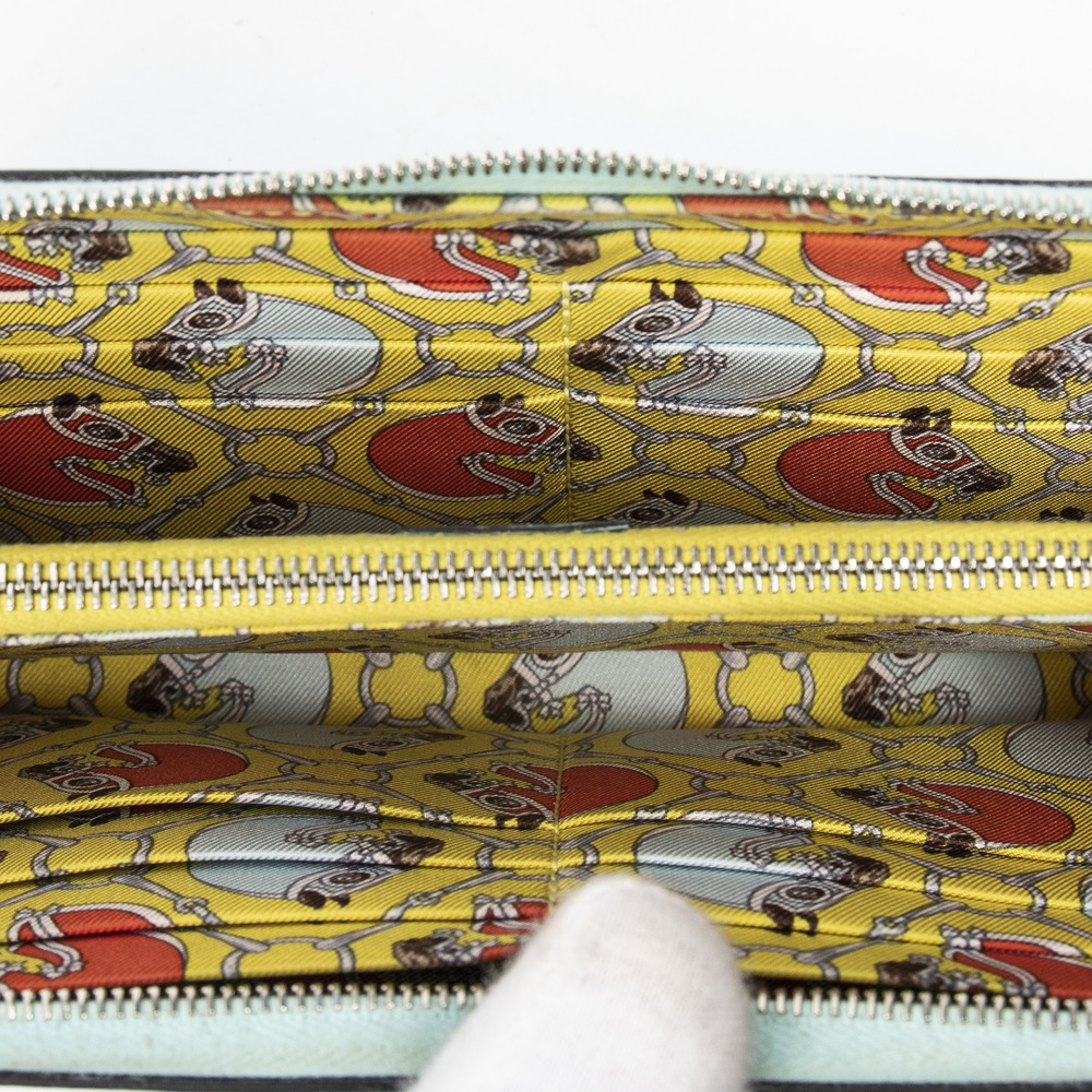 Hermes Azap Silk'In Wallet in Blue Atoll Epsom Leather - Picture 3 of 4